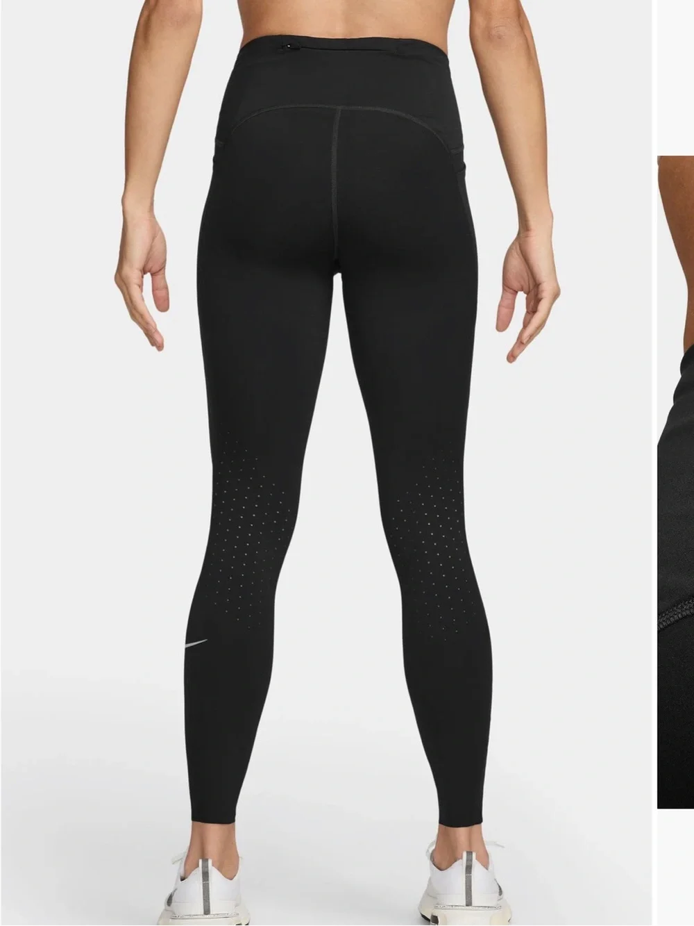 Nike Swift Black High-Waist Running Performance Leggings 7/8 length Large NWT